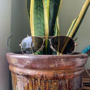 Matte Gold Ray Ban Cockpit (Small 56 14)